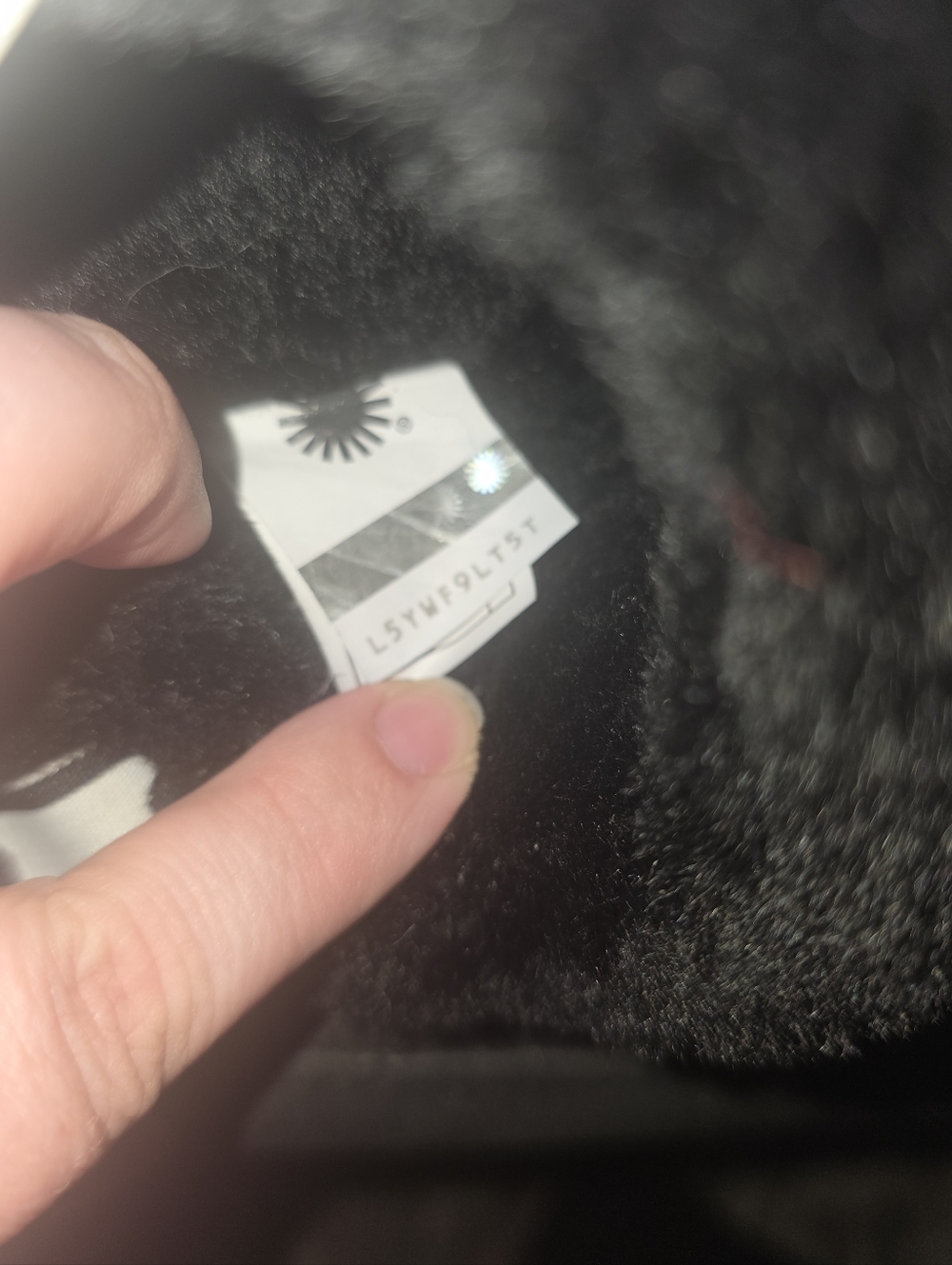 UGG Black Fluff Yeah Slide with Branded Heel Strap Size 10 - Picture 8 of 11